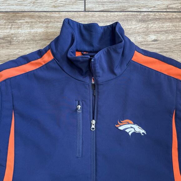 NFL Denver Broncos Blue Orange Full Zip Jacket Coat Size XL Mens Football - Picture 4 of 12